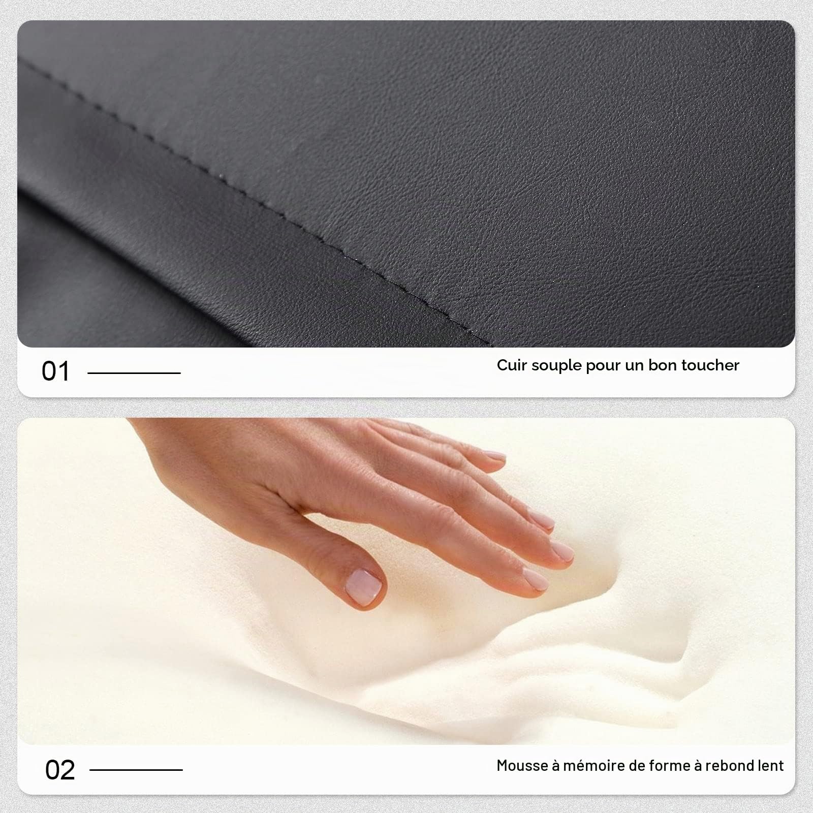ZATOOTO Coussin Cervicales Voiture，Mousse à Mémoire de Forme, Respirant | Noir, Housse Respirante Lavable, Soutien Tête-Épaules-Cou, Réduit la Fatigue, Appuie Tete pour Repos & Longs Trajets