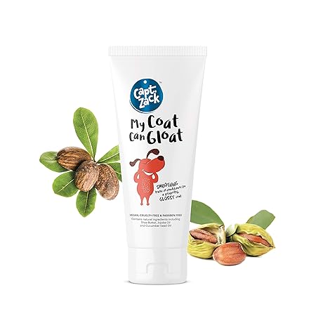 Captain Zack My Coat Can Gloat Leave-In Conditioner for Dogs - Soothe and Hydrate Dry Skin of Pets Paraben Free, No Artificial Fragrance & Cruelty Free 100 g