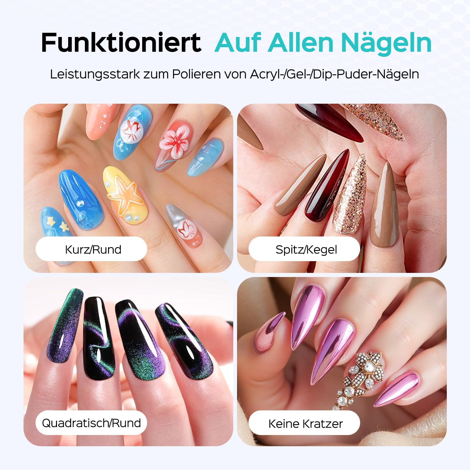 COSLUS E51 Elektrische Nagelfräser 40000 U/min: 6-in-1 Professionell Nagelpflege Set für Gelnägel Acrylnägel für Salon und Zuhause Mit Gel-Entfernung und Pediküre-Funktion Tragbar und Geräuscharm