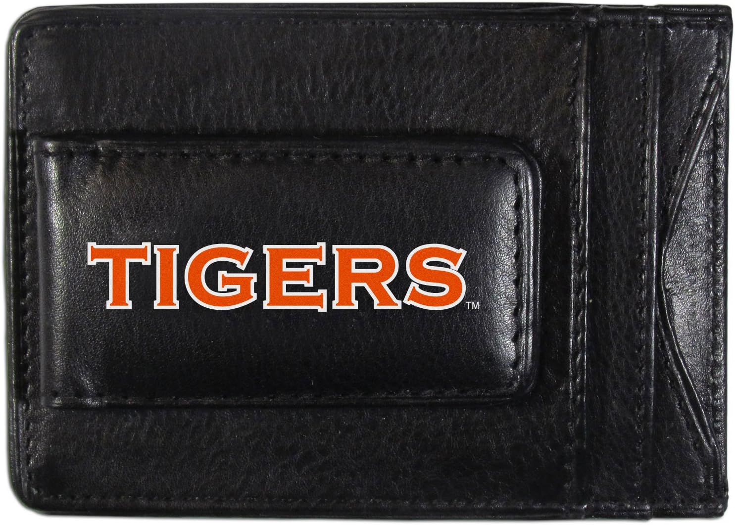 NCAA Auburn Tigers Logo Leather Cash and Cardholder, Black