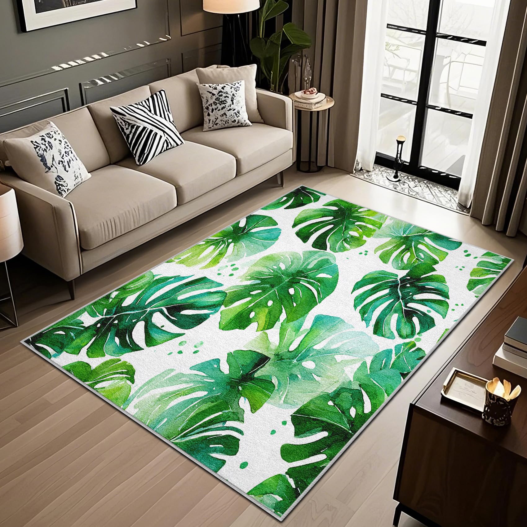 Tapis chambre doux lavable 120x170 pour éviter les glissades au salon