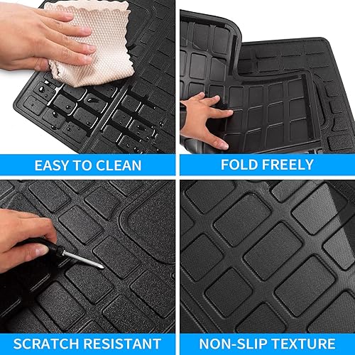 Miniatura 6 de Bomely Tapete de carga compatible con Chevrolet Equinox y GMC Terrain 2018-2024, protector de cubierta de asiento trasero de TPE para todo