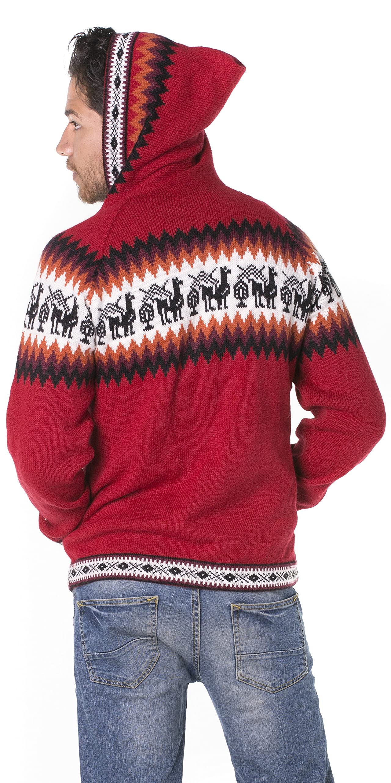 Gamboa Alpaca Cardigan Uomo Giacca Cappotto Elegante Manica Lungaa Autunno Invernale