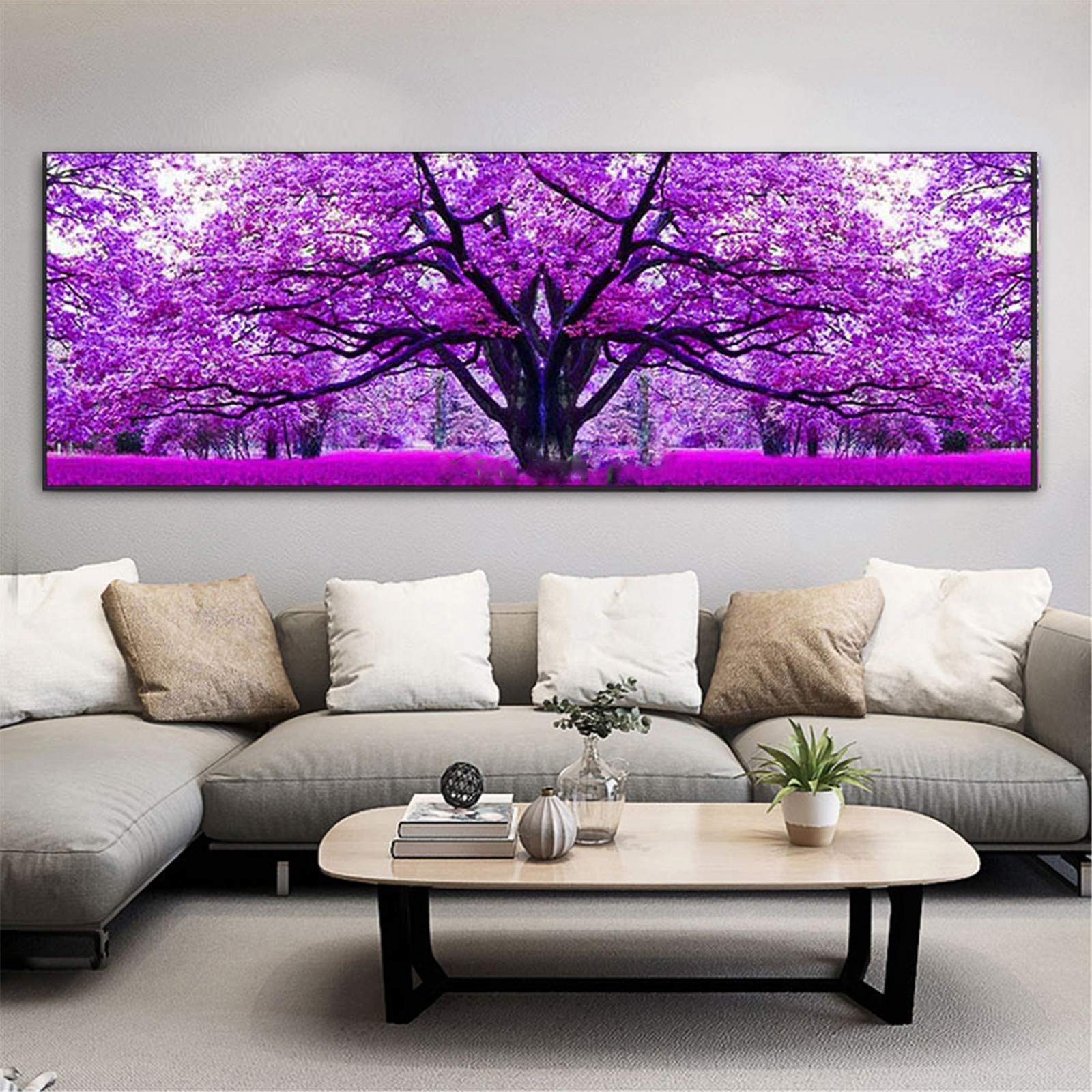 Diamond Painting Lila Orchidee 5D DIY Set - 40x90 Cm Diamantbild Für Erwachsene