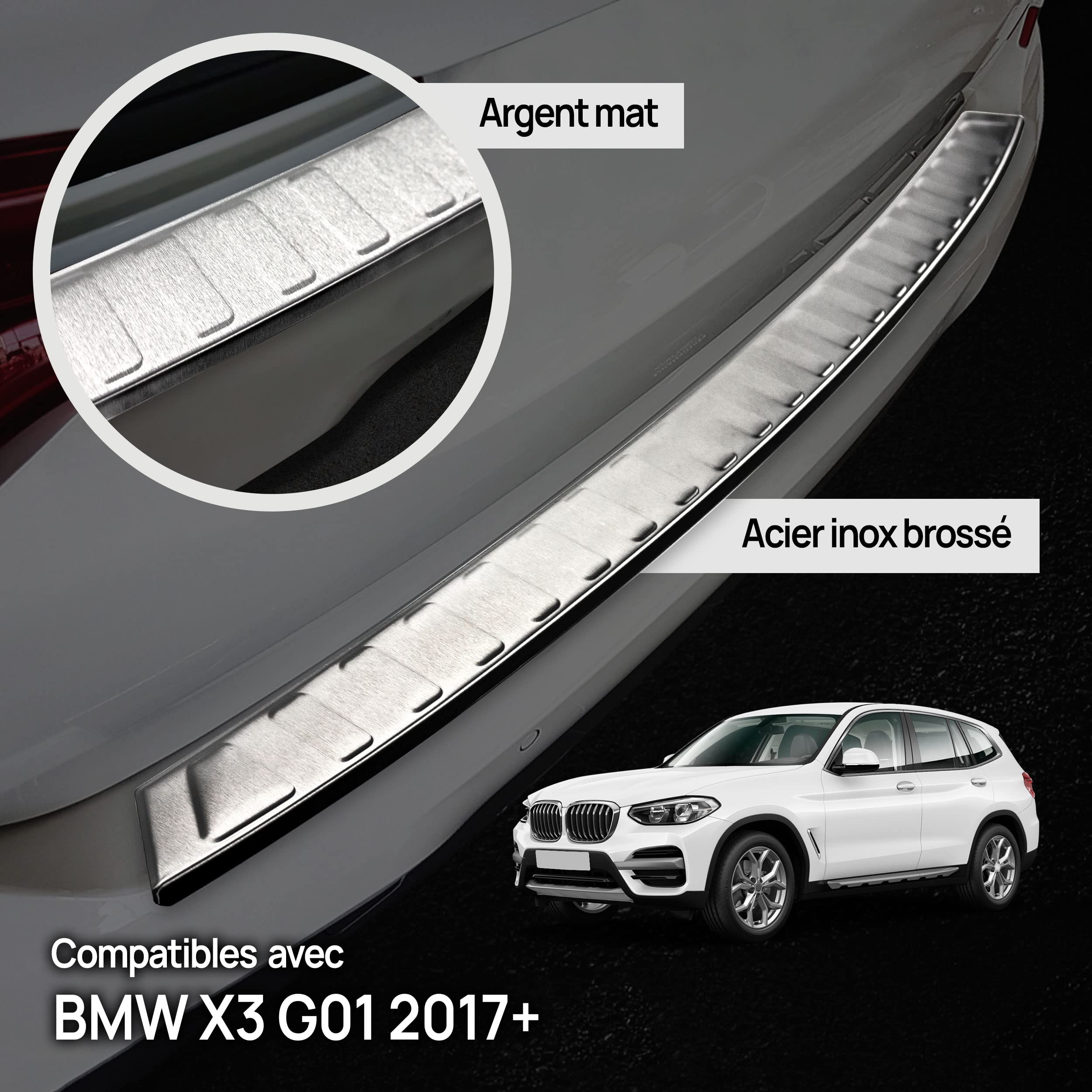 Protection Pare-Chocs Arrière Pour Peugeot Partner 2007-2018 - Bande Antiraysures Noir Mat - Chromemaster