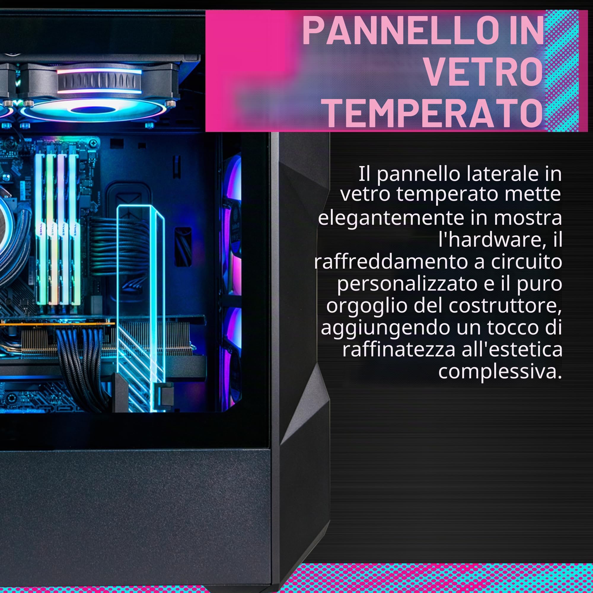 Cooler Master TD300 Case PC Mesh - Mini-Tower,Elevato Flusso d'Aria, 2 x 120mm Ventole ARGB,Supporto MB Micro-ATX e Mini-ITX,Pannello Laterale in Vetro Temperato,Coperchio Rimovibile,Hub ARGB/PWM