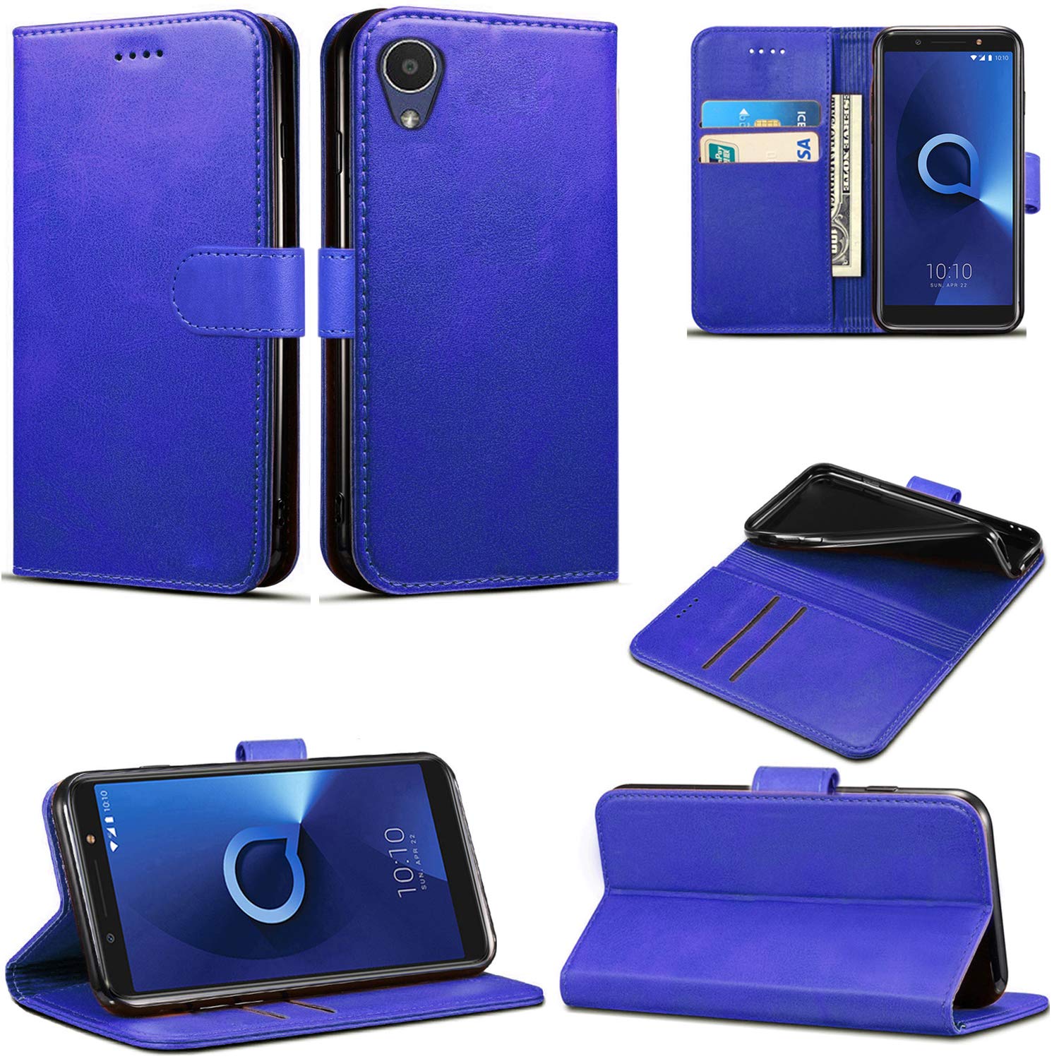 Wallet Case Alcatel 1c Mobile Phone Case Generic Wallet Book Skin