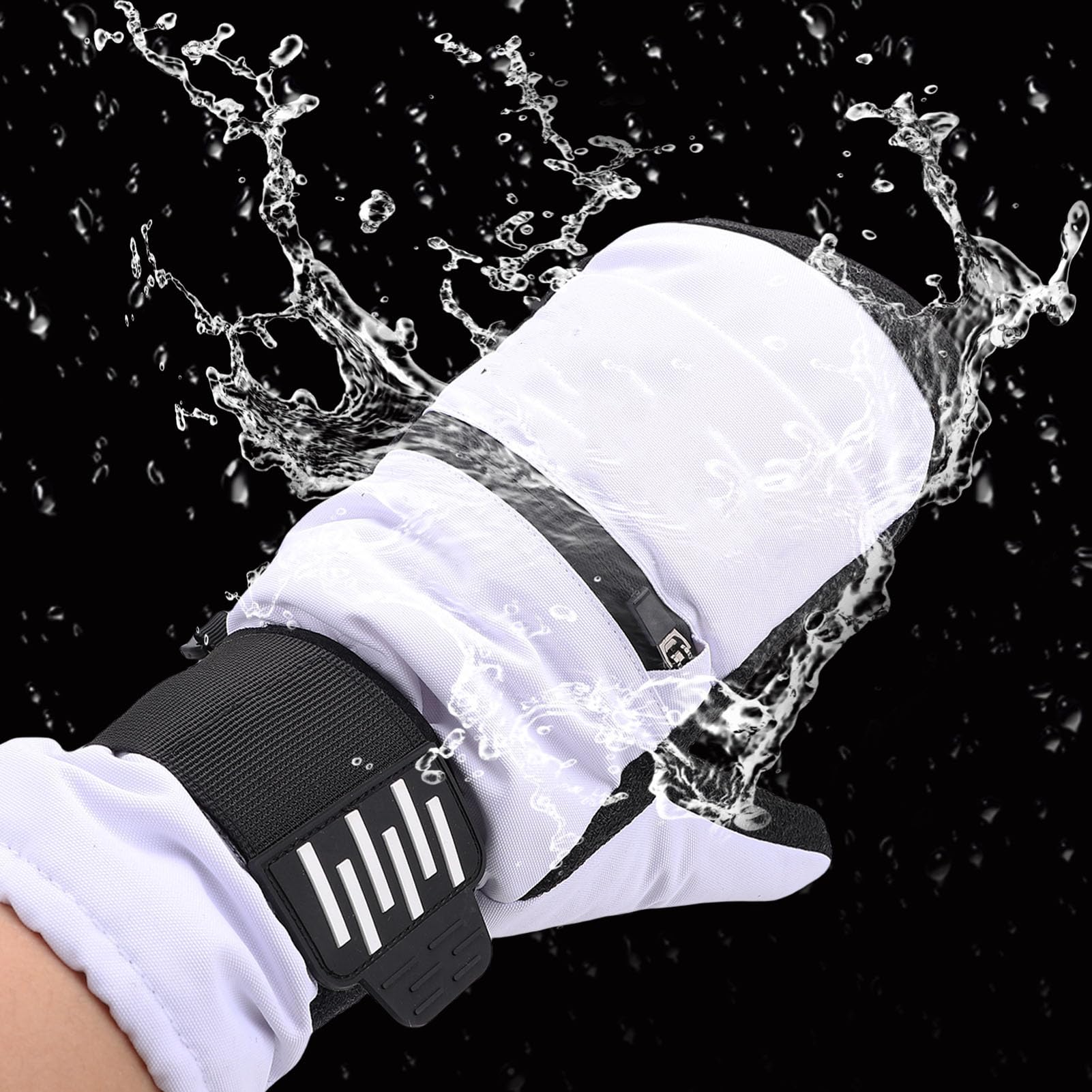 Manoplas de esquí para Hombres y Mujeres de Snowboard a Prueba de Viento con Capa Interior Térmica para esquí, Snowboard y Actividades Al Aire de Invierno Mitones Protectores para Clima Frío