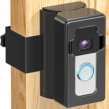 Anti-Theft Doorbell Mount with Adjustment (35 to 135 Degree)Function, Video Doorbell Mount for Apartment, Home, Business, No-Drill & Easy to Install?Patent Pending?