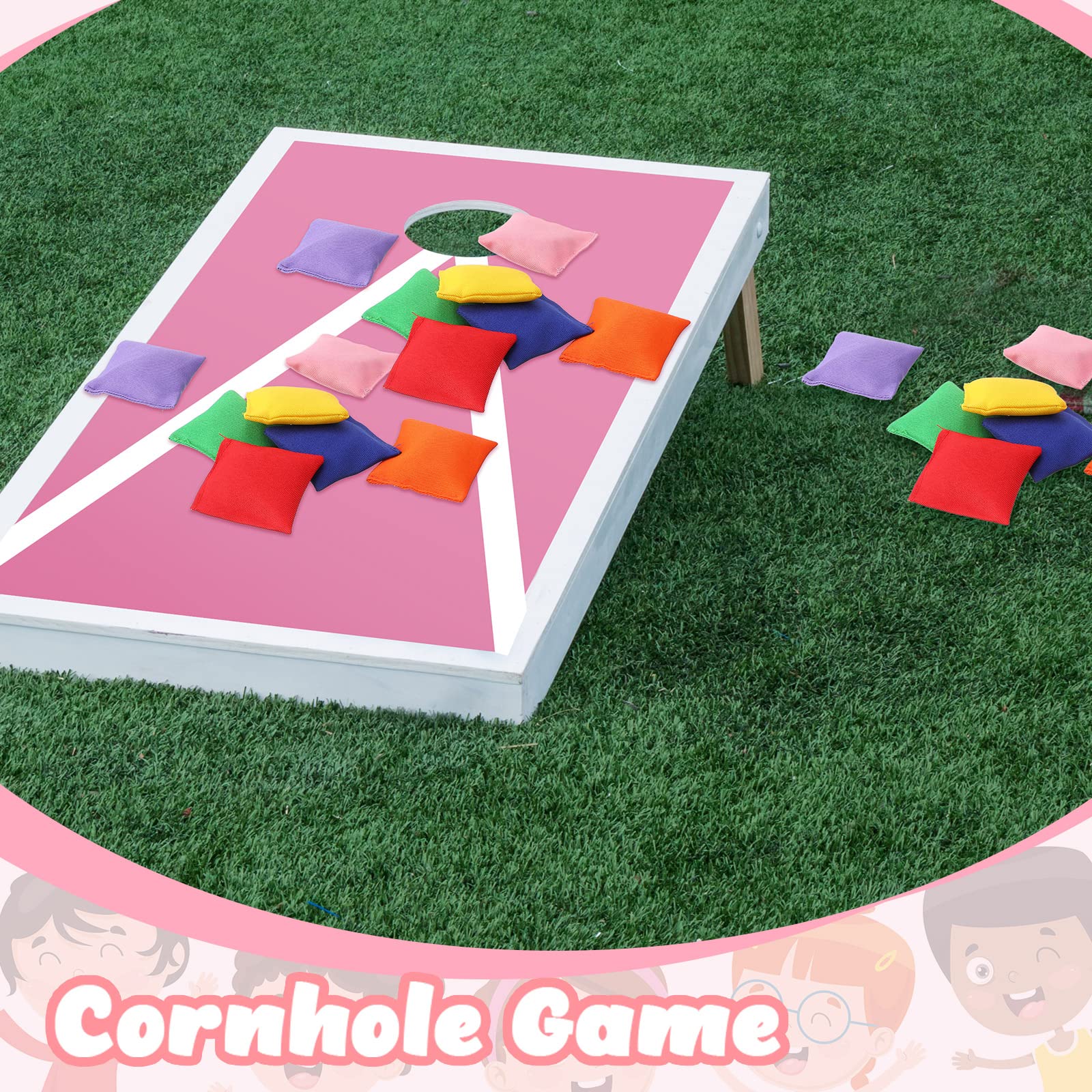 48 Pcs Mini Bean Bags - Colorful Nylon Cornhole Bean Bags 2.5x2.5", 6 Colors, For Tossing Games, Carnival, Outdoor Fun - View #10