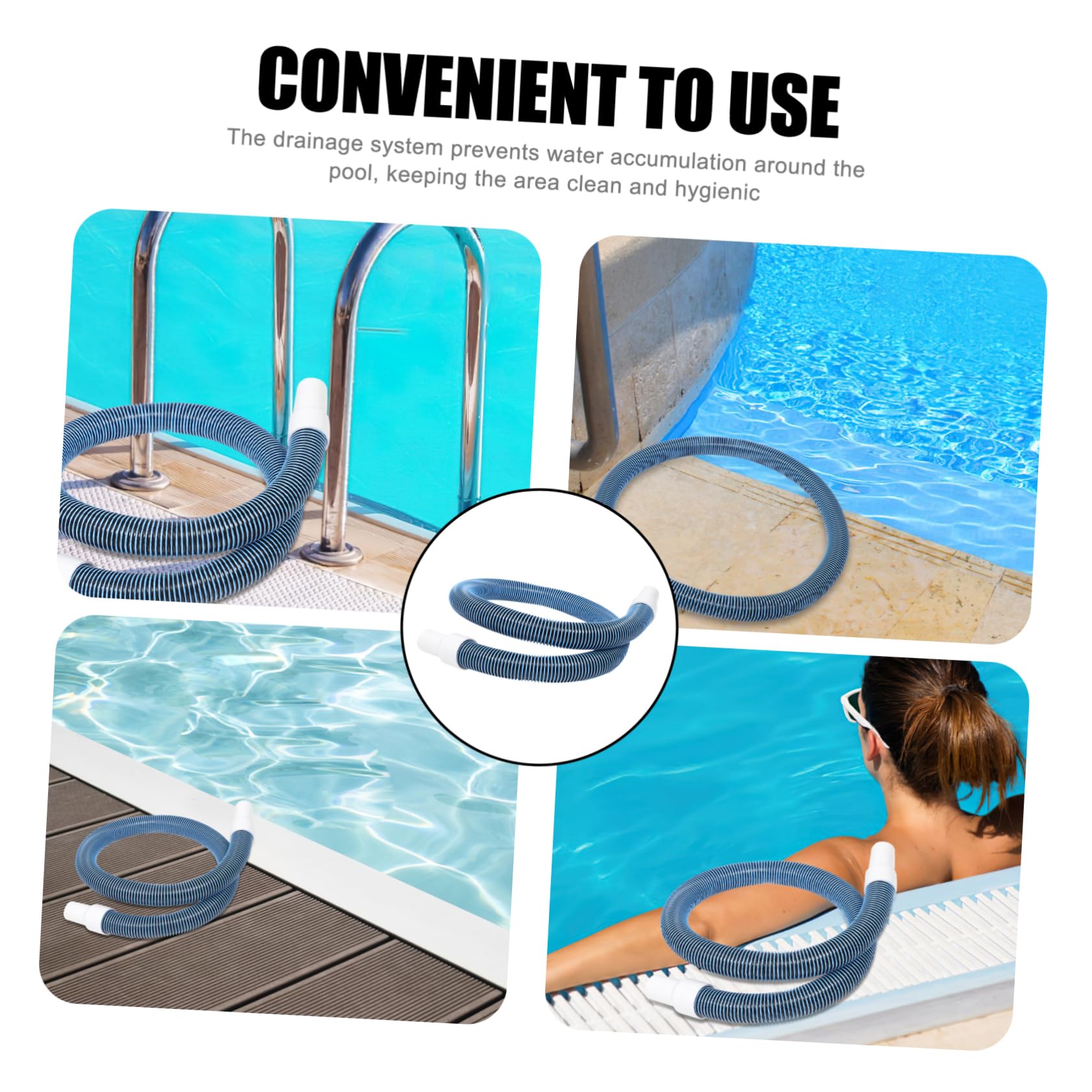 Manguera De Drenaje Para Piscina Elevada Fácil Instalación Plástico y Hierro