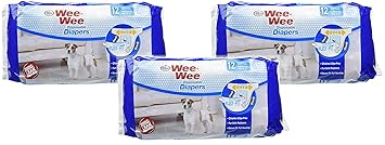 (3 Pack) Wee-Wee Products Disposable Dog Diapers Small