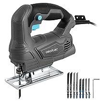 Cecotec Sega a gattuccio, MultiCut 4000, 400 W, tagli fino a 45°, cavo da 2 m, velocità regolabile, adattatore per aspirapolvere, include 8 seghe per diversi materiali