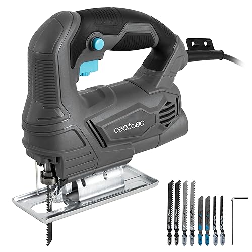 Cecotec Sega a gattuccio, MultiCut 4000, 400 W, tagli fino a 45°, cavo da 2 m, velocità regolabile, adattatore per aspirapolvere, include 8 seghe per diversi materiali
