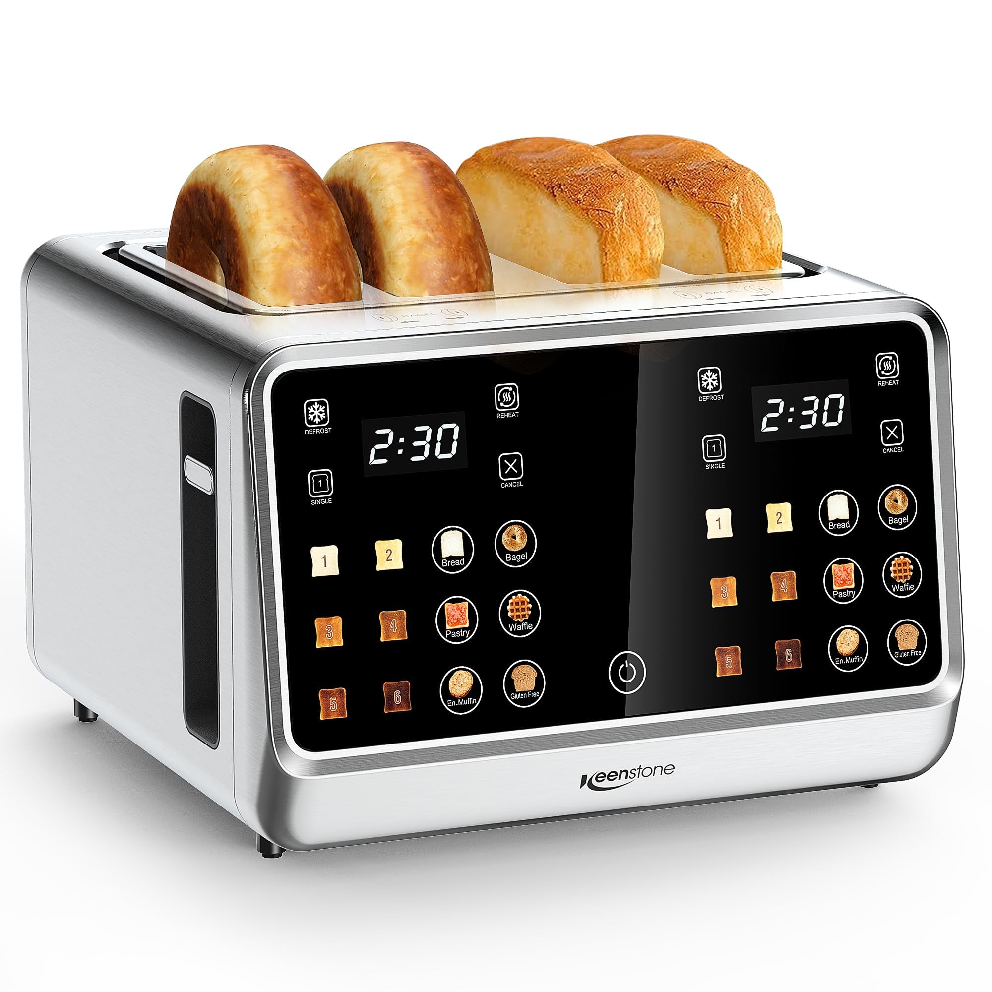 Keenstone 4 Slice Touch Screen Toaster