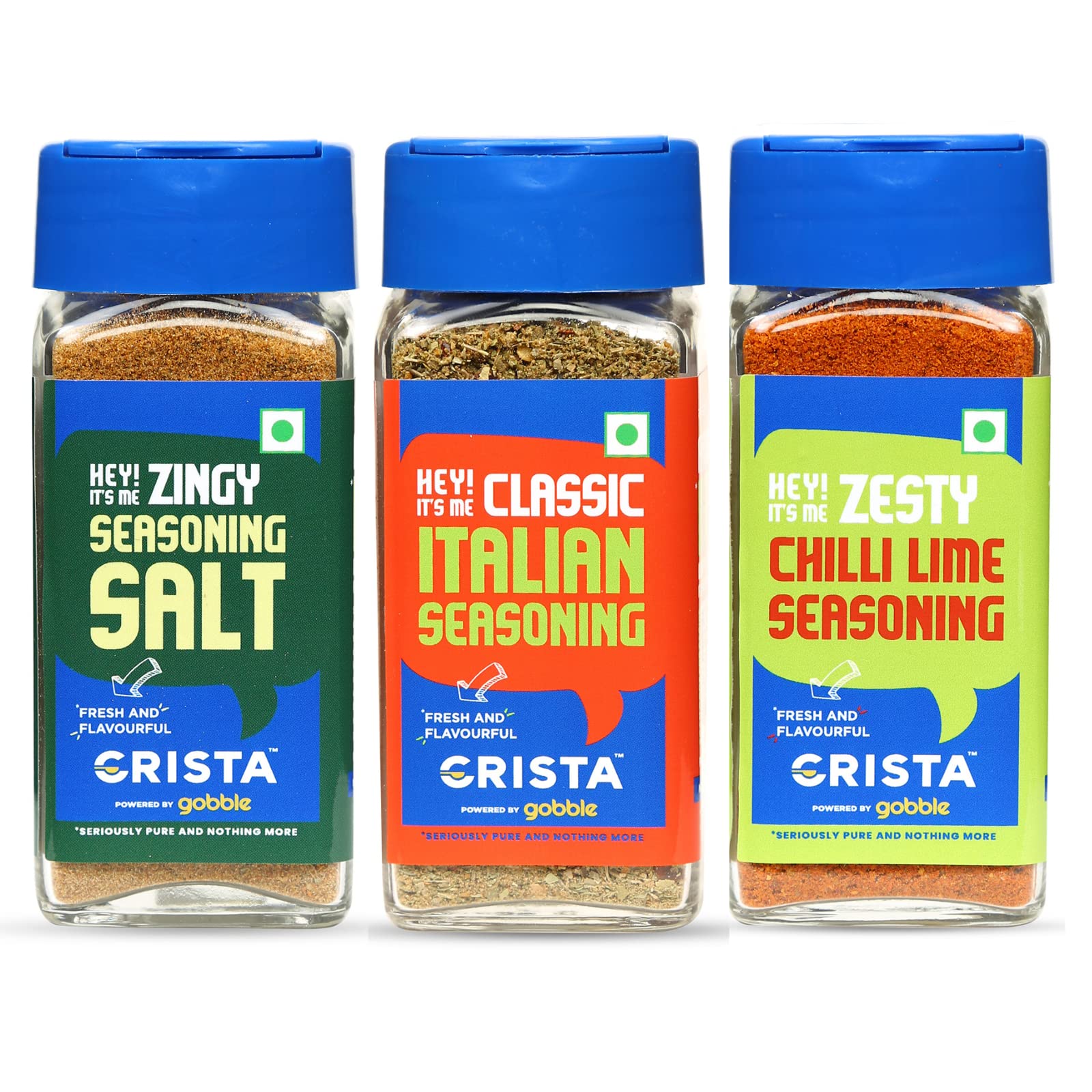 CRISTA International Multipurpose Seasonings Combo Pack | Seasoning Salt x 1, 50 gms | Chilli Lime Seasoning x 1, 50 gms | Italian Seasoning x 1, 40 gms | Pack of 3 | No added Colours & Preservatives (B0BDS1BH44) Amazon Price History, Amazon Price Tracker