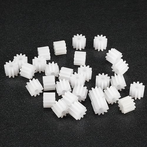 Miniatura 3 de uxcell Engranajes de plástico blanco 10 dientes modelo 102A reductor engranajes de gusano plástico para RC coche robot