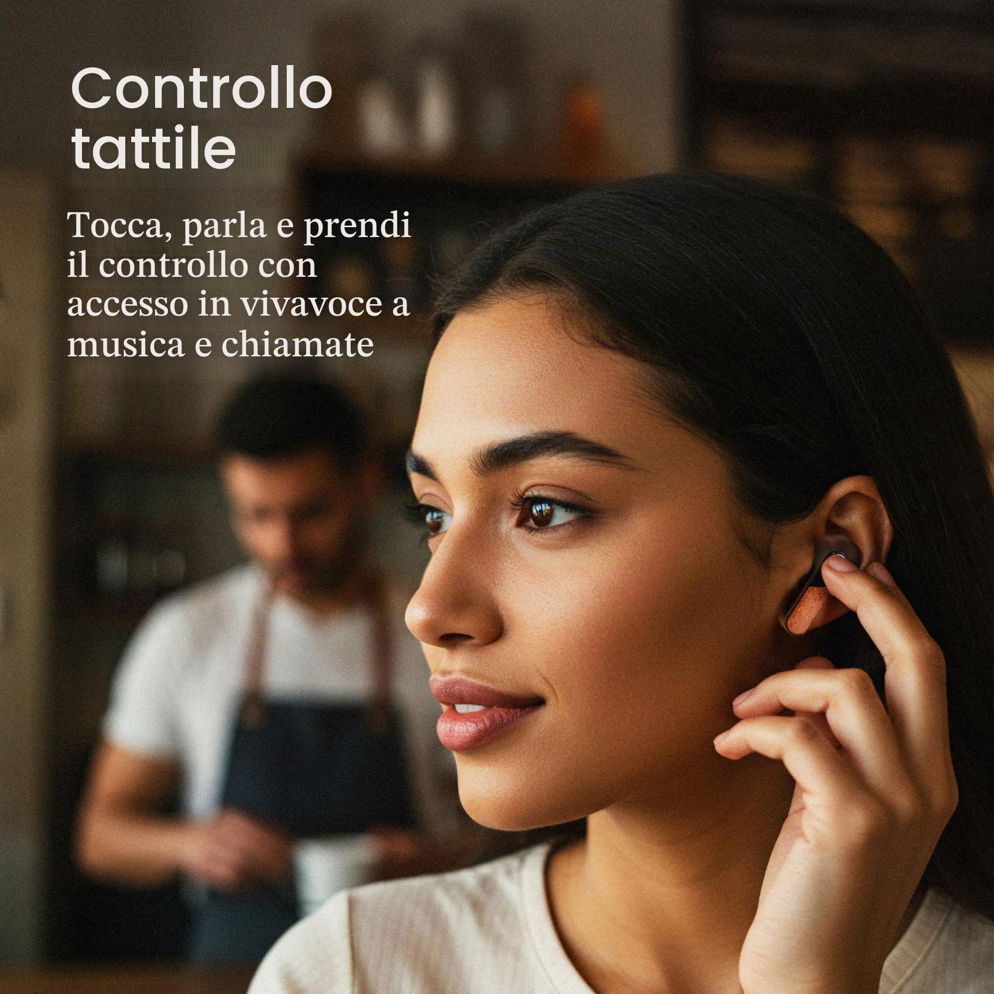 House of Marley Trenchtown ANC Auricolari Bluetooth In Ear - Nero | Cuffie con Cancellazione del Rumore, Microfono, IPX5, 24 Ore Autonomia, Controlli Touch, Materiali Sostenibili