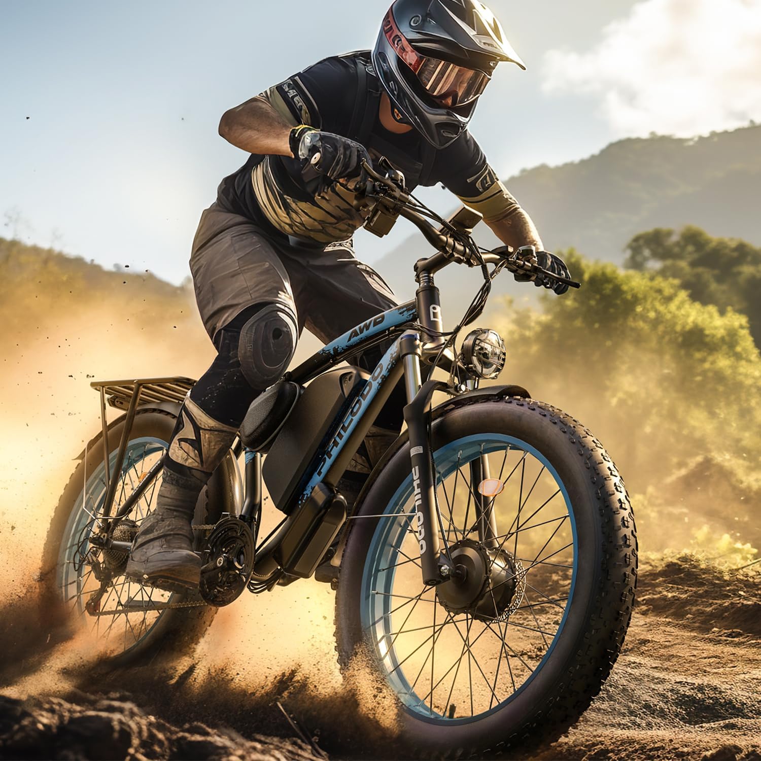 PHILODO Electric Bike for Adults, 48V 26Ah Fat Tire Ebike Dual