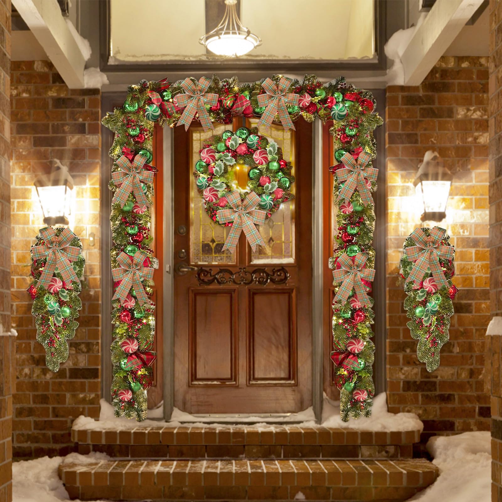 Generico Incolla gli adesivi dell'albero di Natale del della Incolla le decorazioni Scultura rotante Wall Sticker Etichette Adesive per Barattoli Vetro Nere Timbro Sapone
