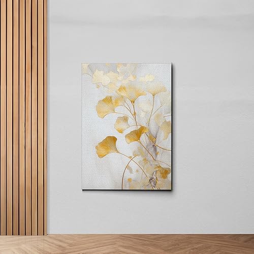 Miniatura 7 de Original Ginkgo biloba Print On Canvas, Modern Textured Gold Wall Art, Abstract Gold Leaves Print, Living room Wall Decor, Modern Canvas, Decor