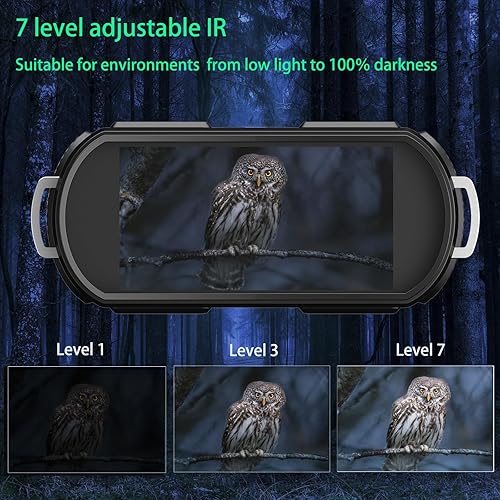 Miniatura 5 de Gafas de visión nocturna, prismáticos de visión nocturna para adultos, visión nocturna infrarroja digital con zoom 8X, alcance de visión nocturna