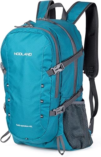 Miniatura 7 de NODLAND - Mochila ligera de senderismo de 40 litros, resistente al agua para camping, plegable, impermeable, para viajes para hombres y mujeres,