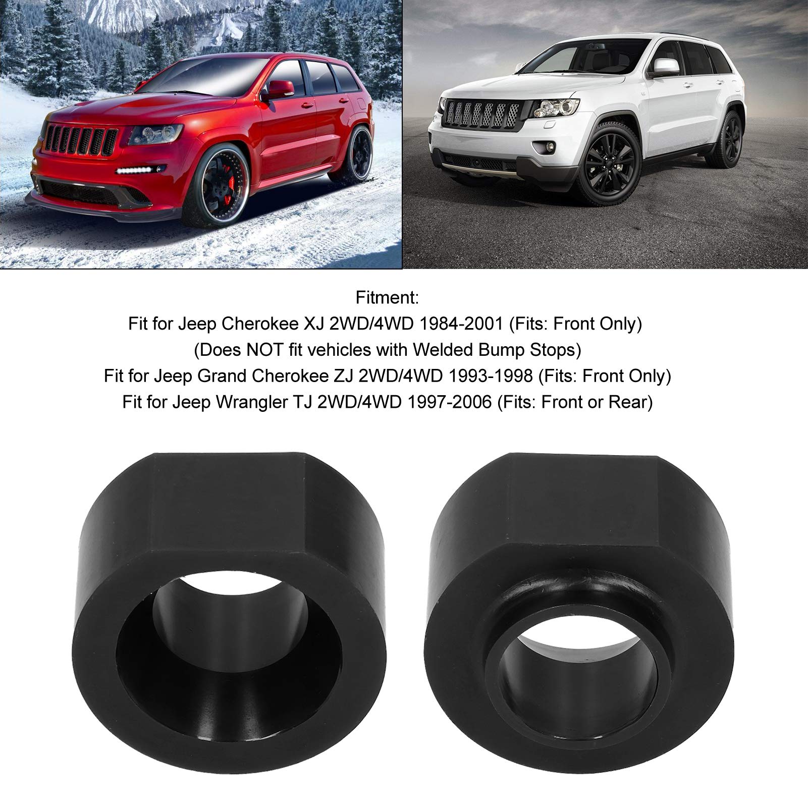 OUKENS Front Leveling Kit, 2in Front Lift Kit Leveling Spacer Fit für Wrangler TJ/Cherokee XJ/Grand Cherokee ZJ
