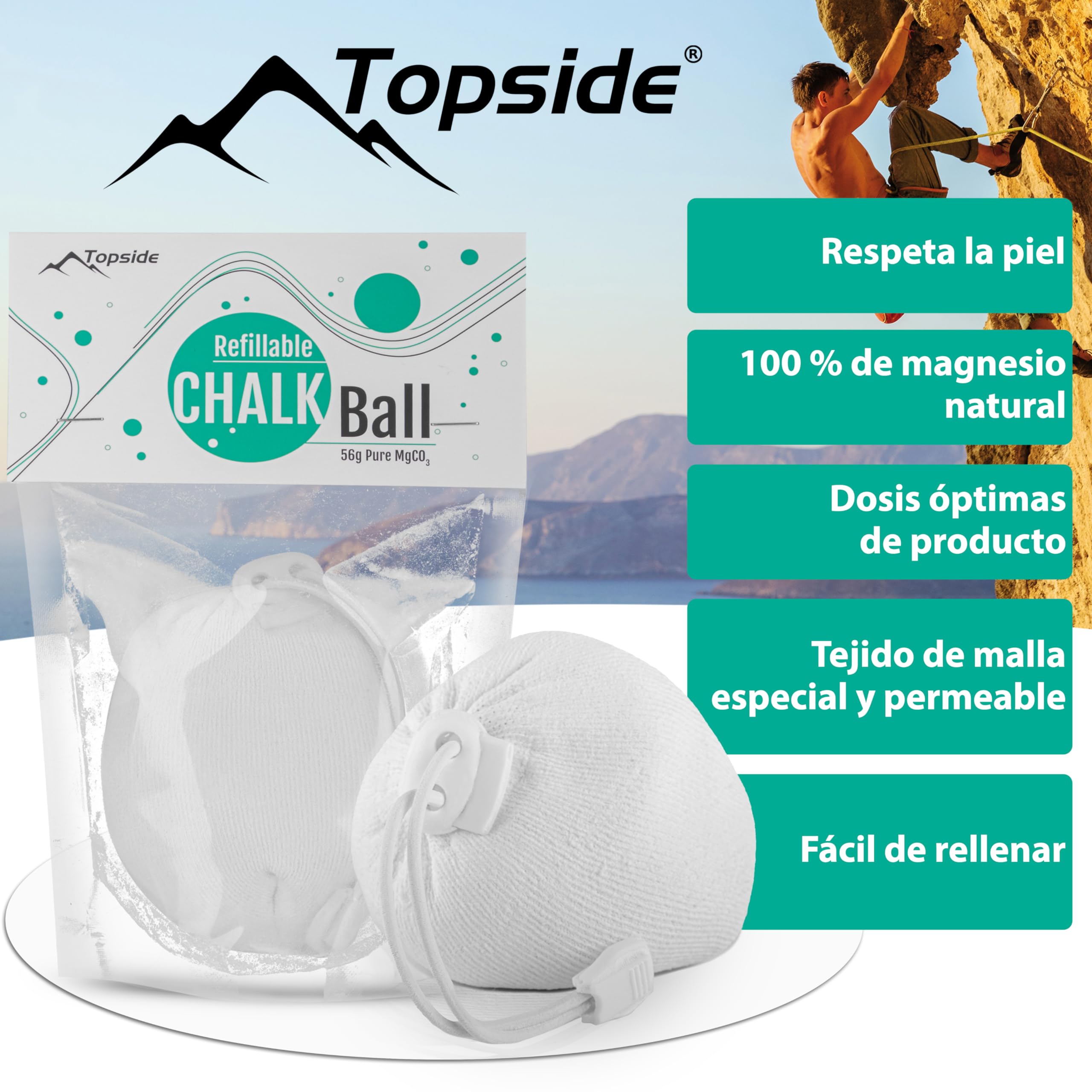 TOPSIDE Bola de tiza rellenable 56 g