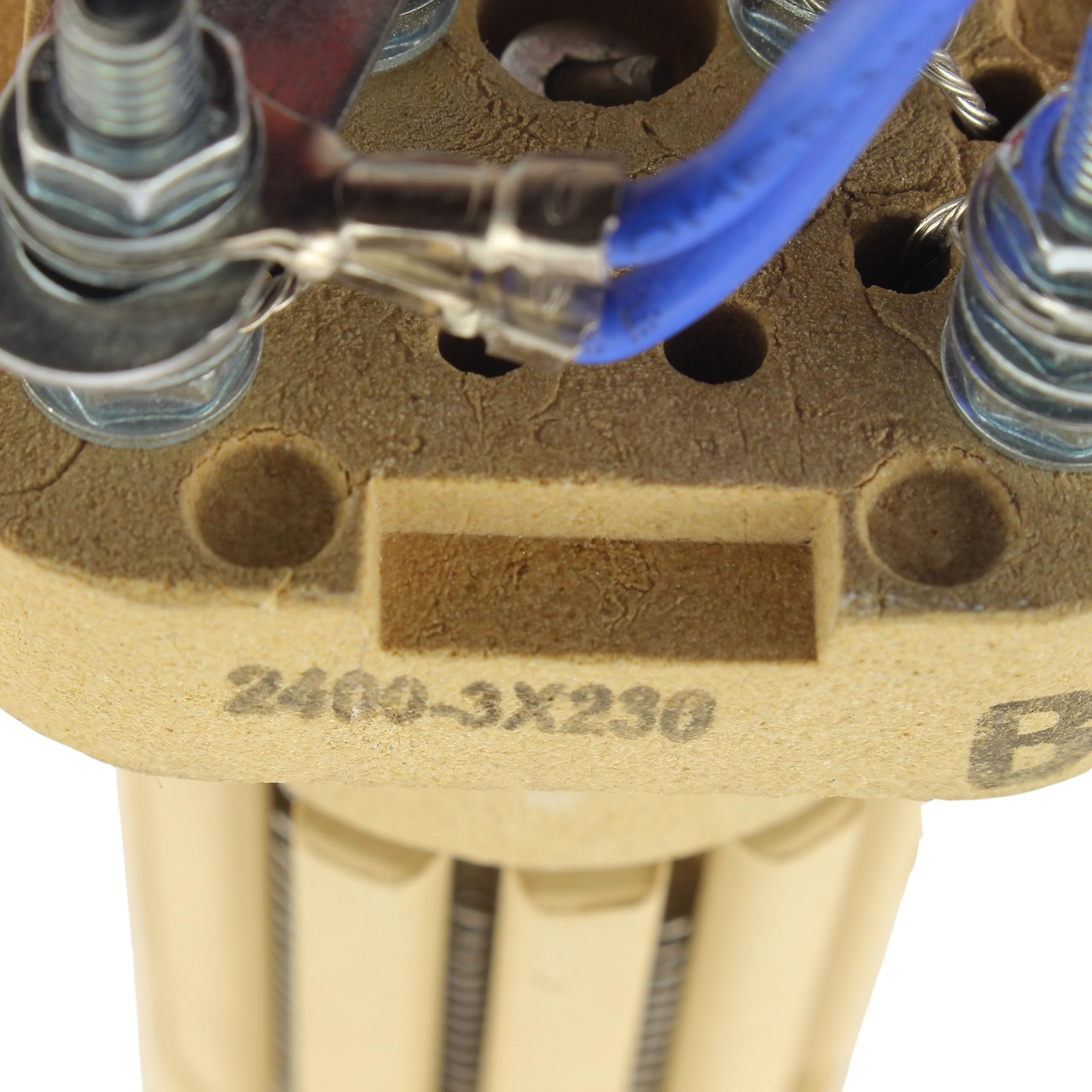 DIFF - Résistance stéatite tete carrée cablée 2400W, 430mm, TC - DIFF pour Atlantic : 029760/060479