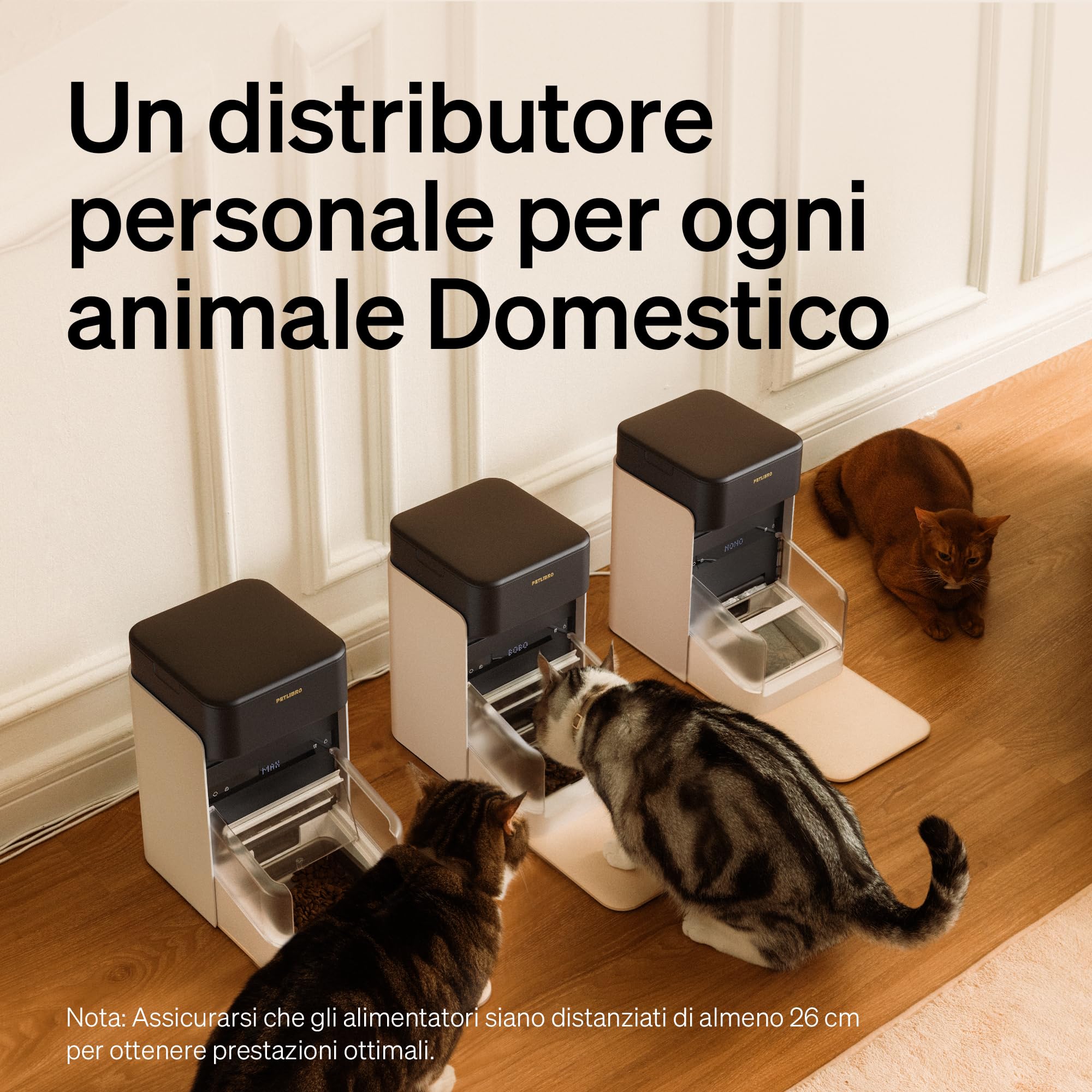 PETLIBRO Distributore automatico RFID per gatti, 5 G Wi-Fi, mangiatoia automatica con sensore Collar, mangiatoia per gatti con app per famiglie con più animali domestici, 1-10 pasti, 3 l