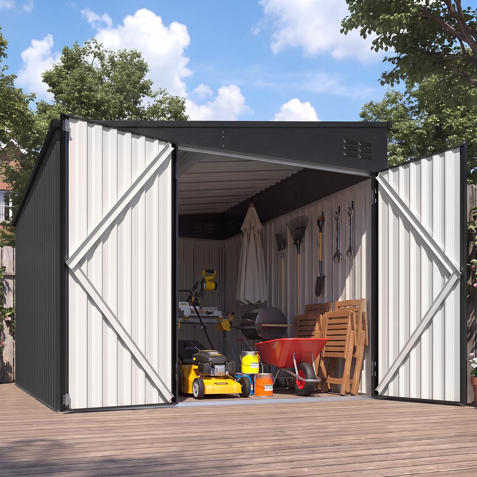 Amazon.com : AECOJOY Shed Lean to Storage Shed, Large Outdoor 8' x