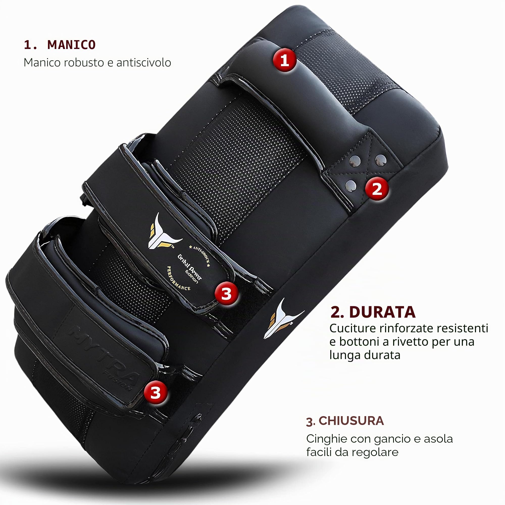 Mytra Fusion pao Muay Thai Calcio Curvo colpitori Muay Thai, Kickboxing, Arti Marziali, Karate Pizzicamento colpitori Kick