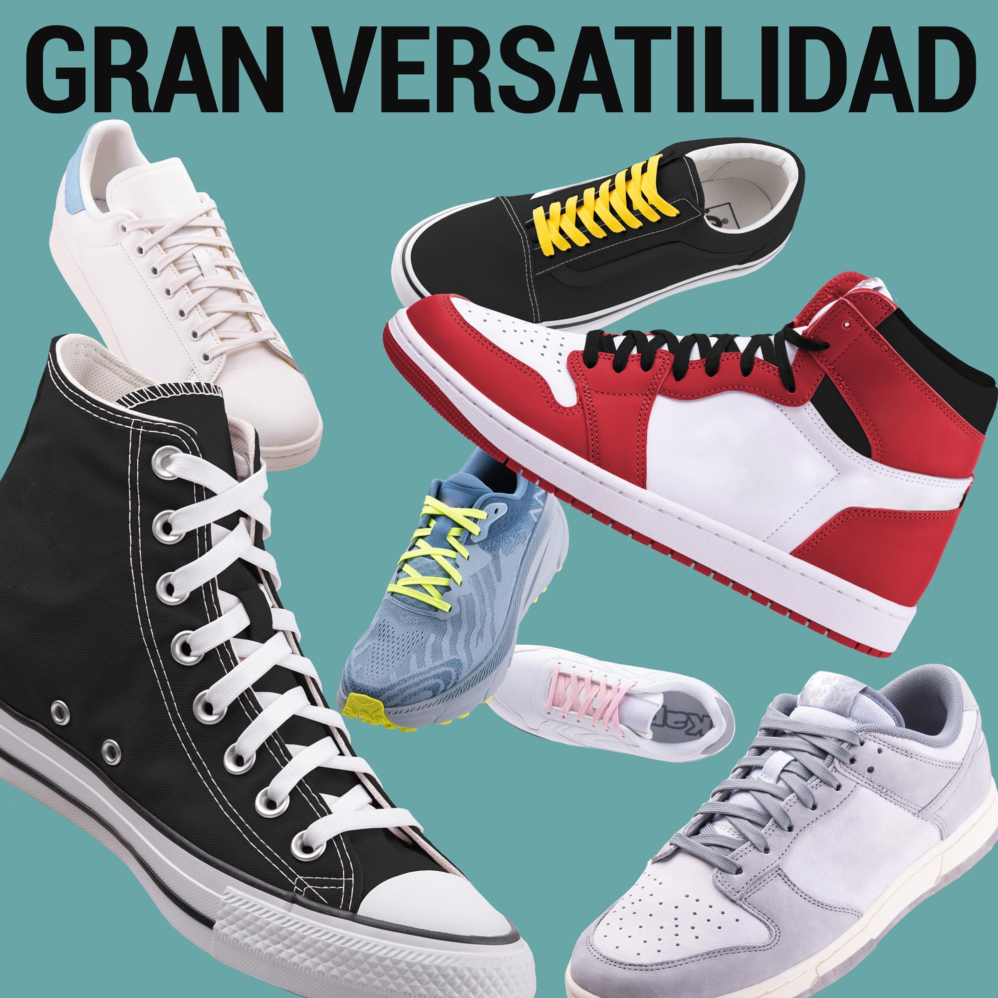 Miscly Cordones Planos para Zapatillas