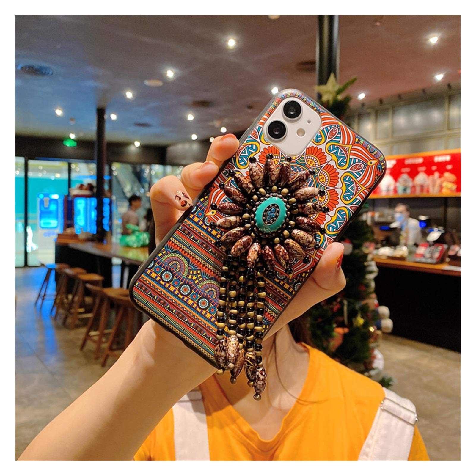 ZZZYYY for iPhone 12 pro max case National Style Retro Diamond Phone Shell for 12 XS XR X XS MAX11 Pro MAX 8 7 Plus 6 6S Plus Coque (Color : 06, Material : for iPhone 6S Plus)