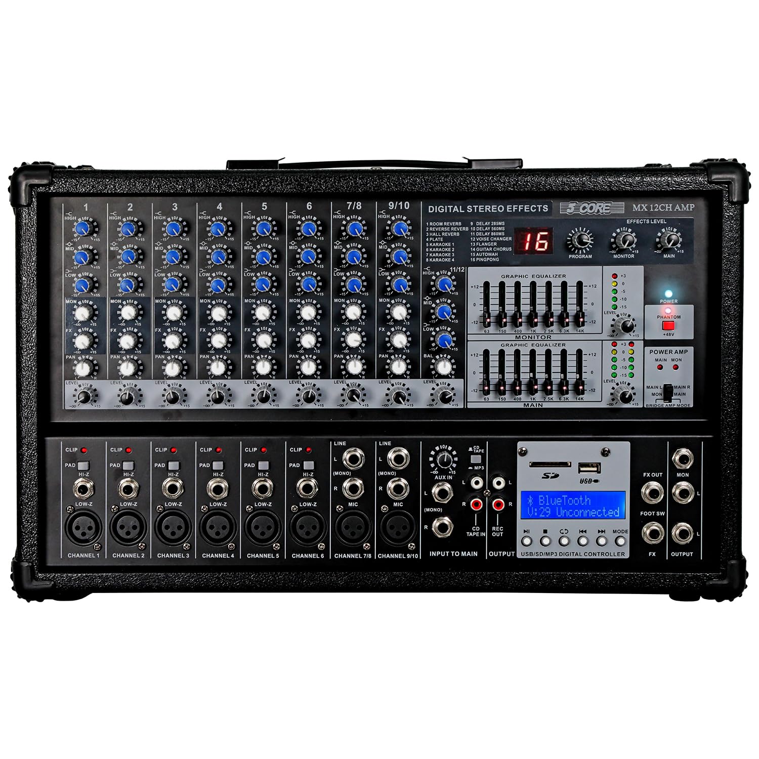 Amazon.com: 5Core Pro Audio Mixer Powered 12 Channel Mixer