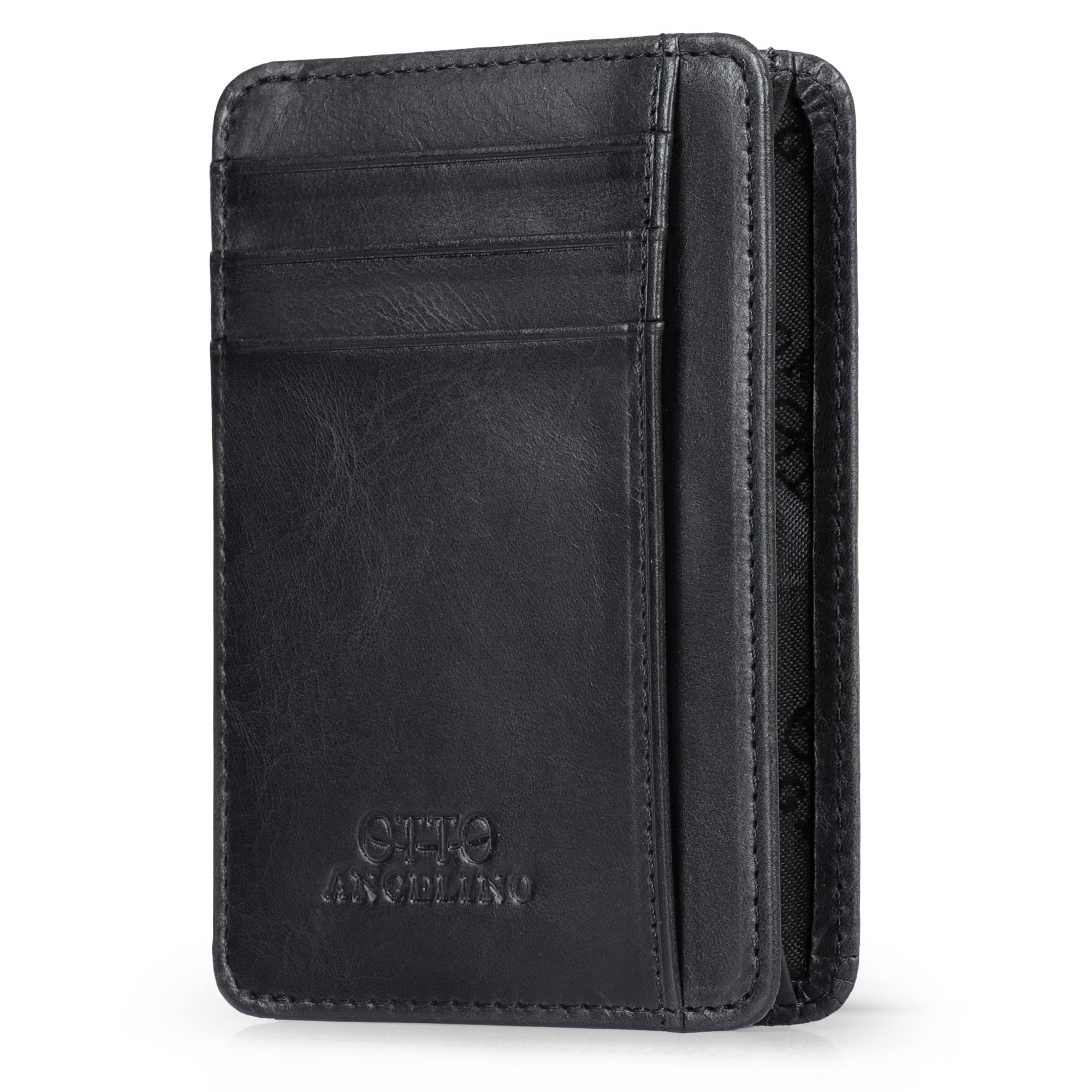 Otto Angelino Genuine Leather Wallet Cardholder Bank Cards, Money, Driver's License - Unisex