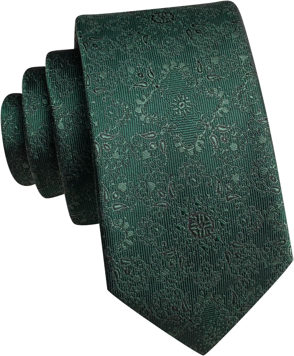 Hi-Tie Boys Ties Self Tie Silk Striped Kids Necktie and Pocket Square Set Paisley Boys Tie for Age 8-11 Wedding - Image 5