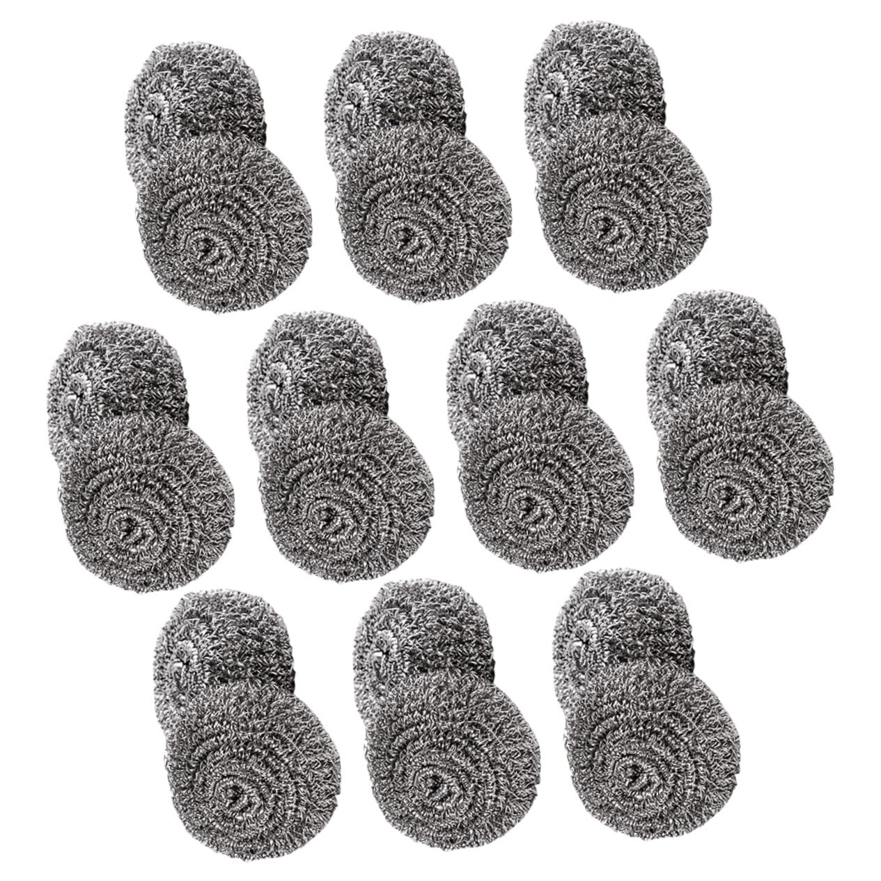 3 Series Estropajos Inoxidables para Limpieza De Utensilios De Cocina Esponjas De Alambre para Fregar Ollas Y Sartenes para Eliminación De Grasa Y Suciedad 20 Piezas*3