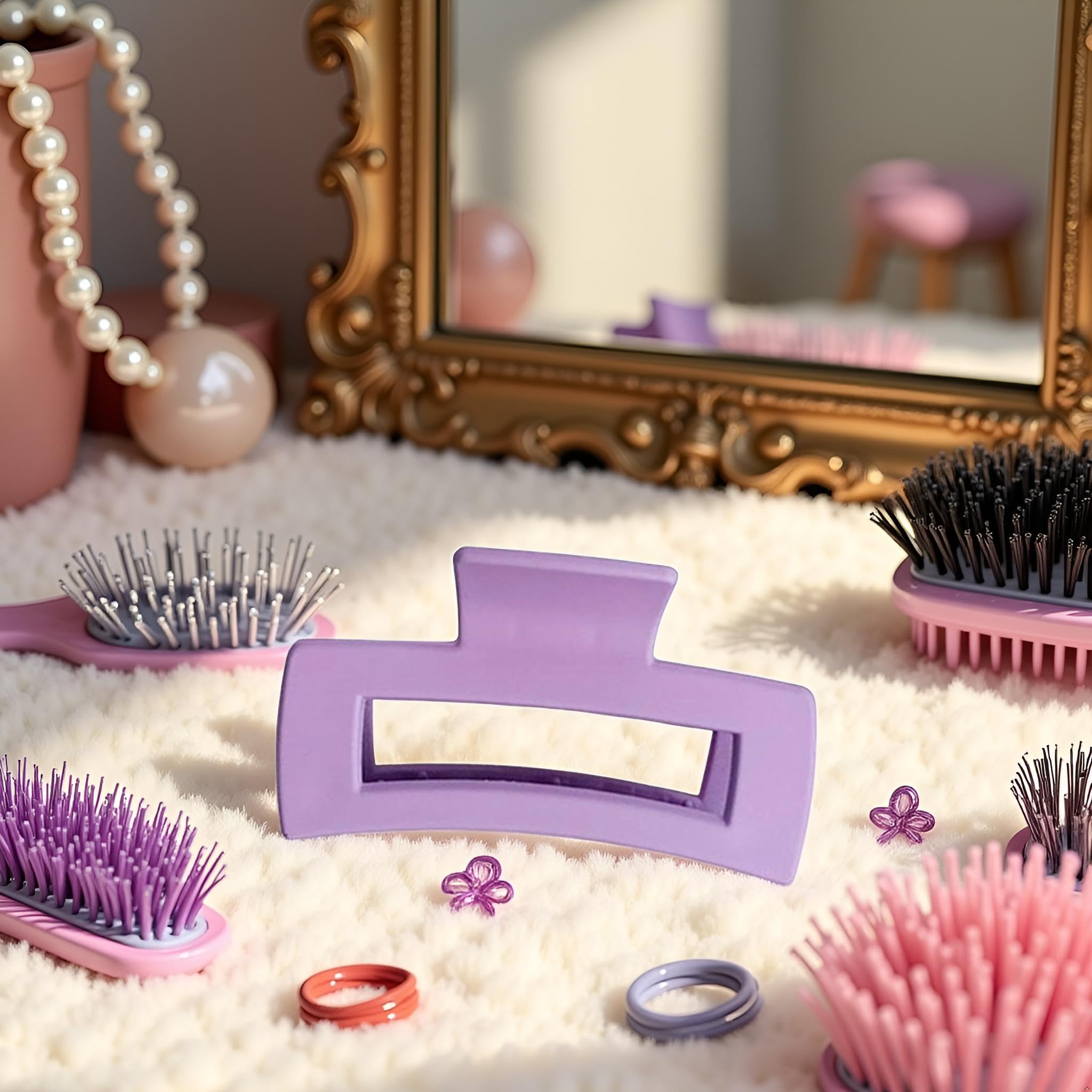 Amazon.co.jp: パープル バンスクリップ ヘアクリップ レトロ ホロー