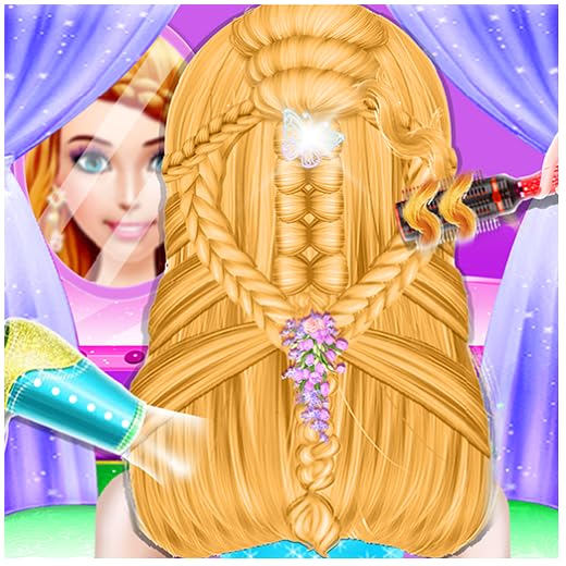 Princess Braided Hairstyles: Fashion Spa Salon| Fashion Designer| Makeup Games| Dress Up| Designing & Decoration| Beauty Salon| Crazy Artist|