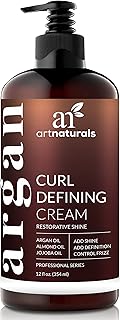 artnaturals Curl Defining Cream - Curls Moisturizer & Enhancer w/Almond, Jojoba & Argan Oil & Natural Frizz Control - for Wavy & Curly Hair Products - 12 Oz for Women and Men