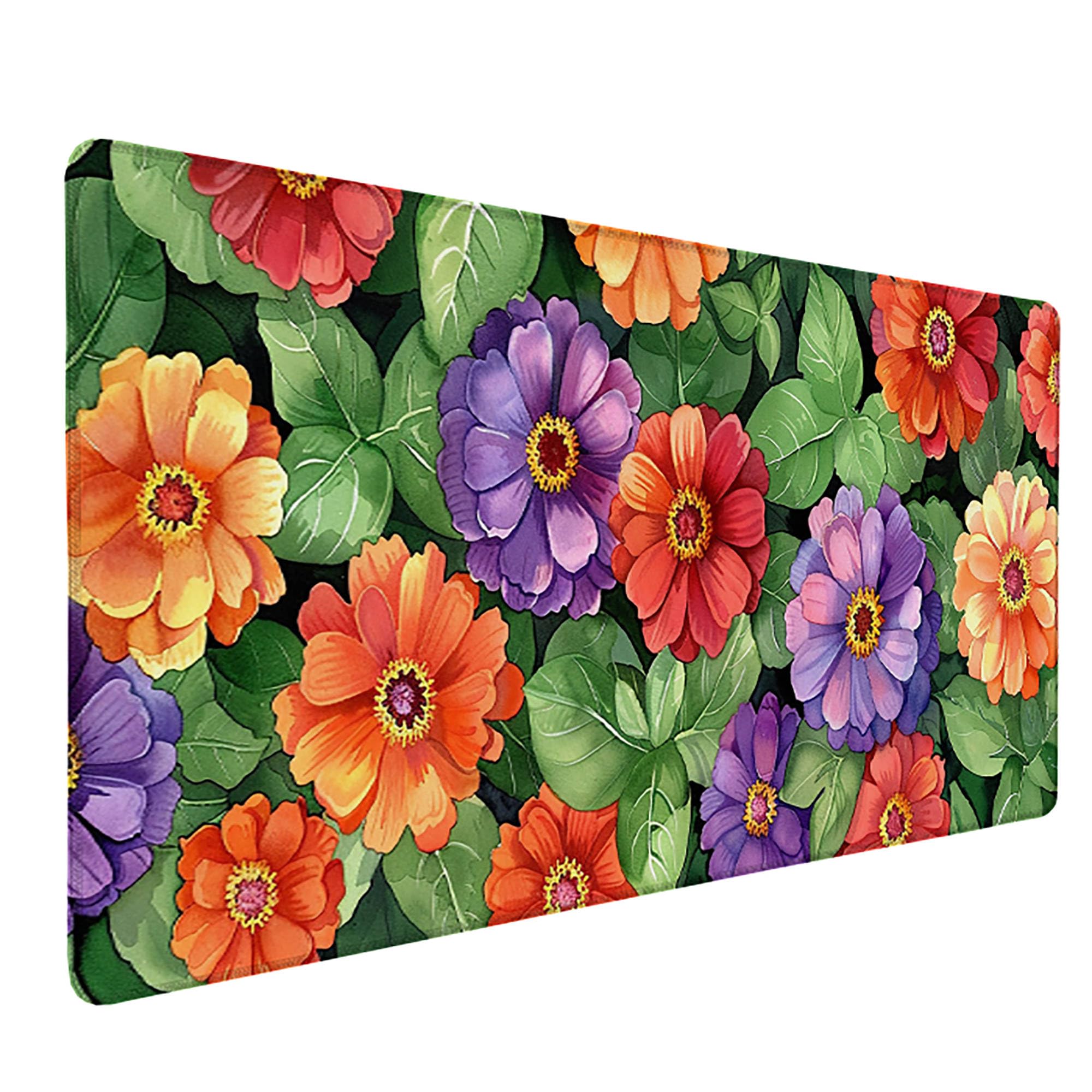 Kolorowa podkładka pod mysz XXL, podkładka na biurko, 1200 x 600 cm, szyte krawędzie, podkładka pod mysz, gumowa podstawa, kwiaty, podkładka pod mysz, stabilna przyczepność na gładkich powierzchniach,