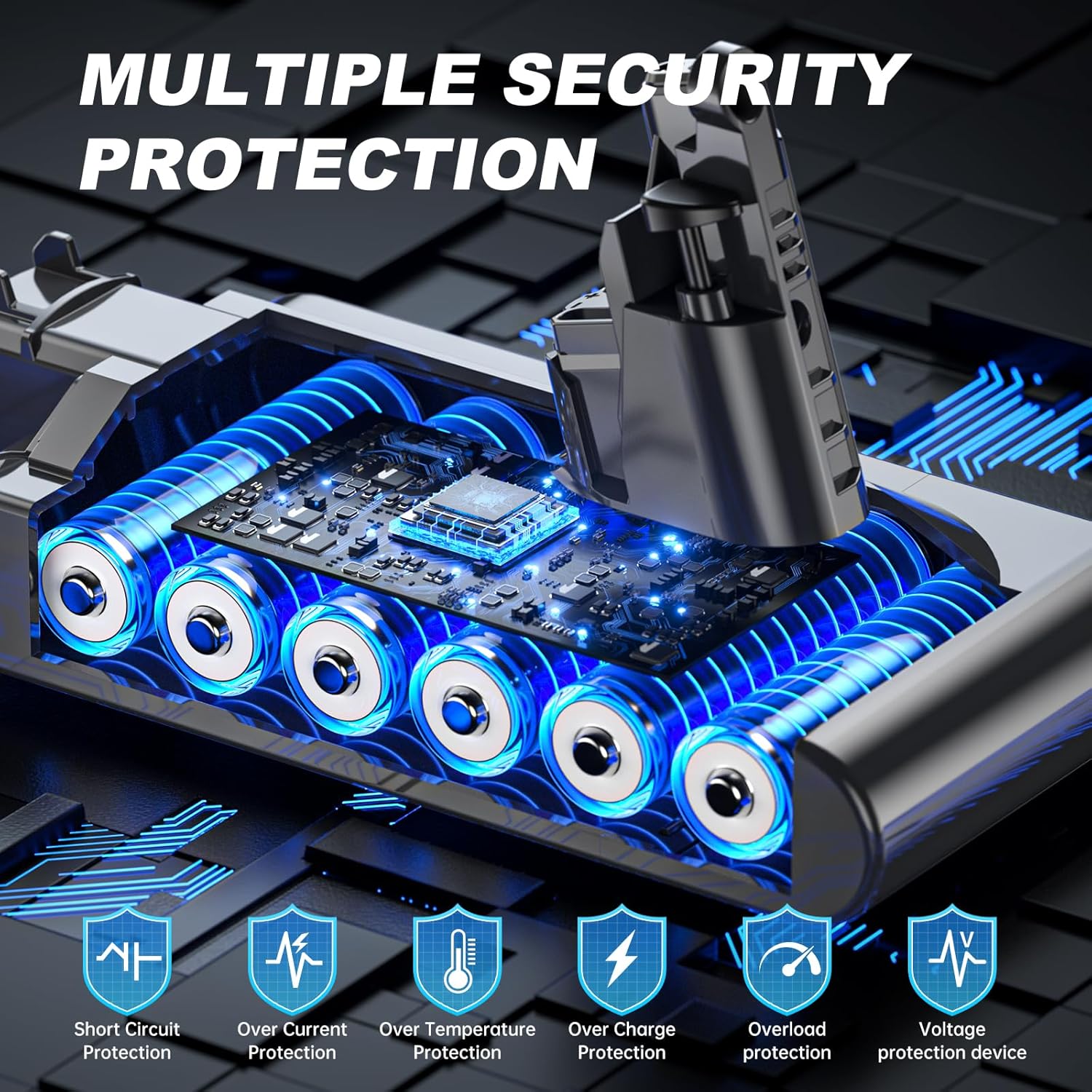 Battery Replacement Compatible with Dyson V10 Animal V10 Absolute V10 Fluffy V10 Motorhead V10 Cyclone SV12 Cordless Stick Vacuum Cleaner with 2 Filters