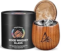 Personalized Charred Wooden Whiskey Glasses - Hand-Carved Old Fashioned Tumblers for Bourbon Lovers, Gifts for Dad Husband Brother