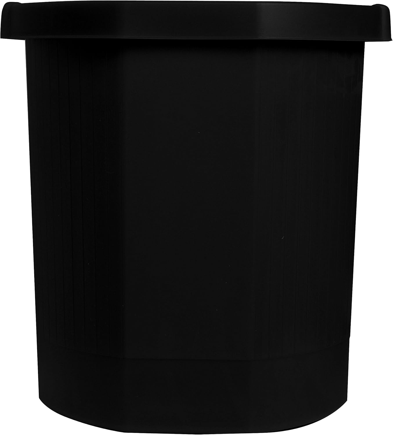 435014D Octagonal Waste Paper Bin Black Home