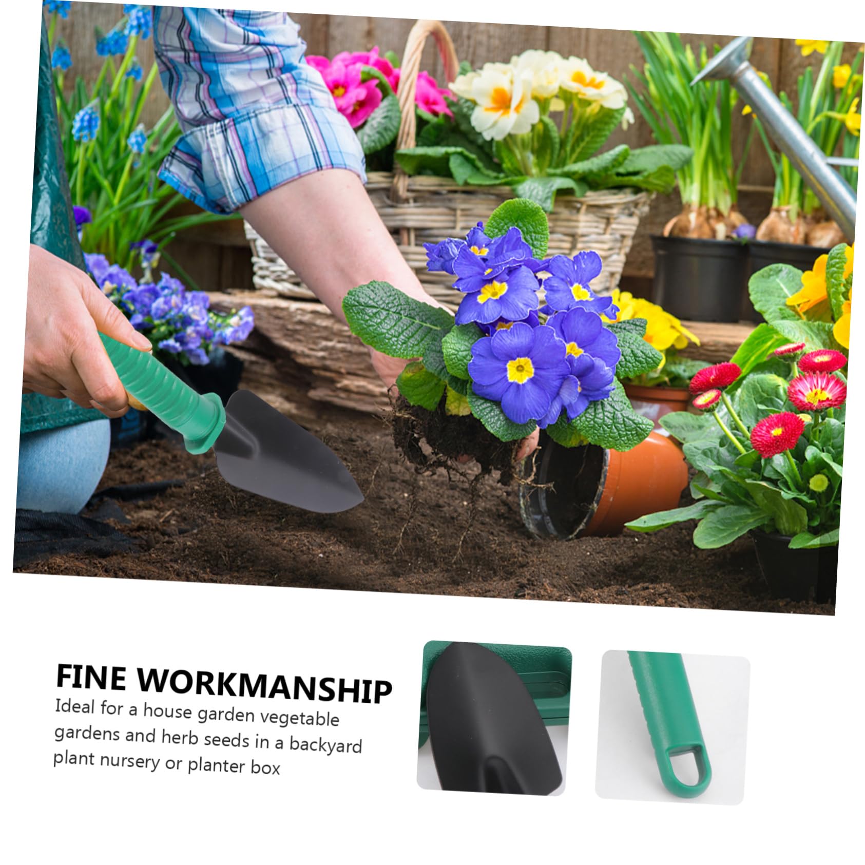 BESPORTBLE Ensemble D'outils de Jardinage avec Pelle, Sécateur, Râteau et Pulvérisateur 10 Pièces en Acier Inoxydable Robuste et Facile à Ranger, pour Plates-Bandes et Pépinières
