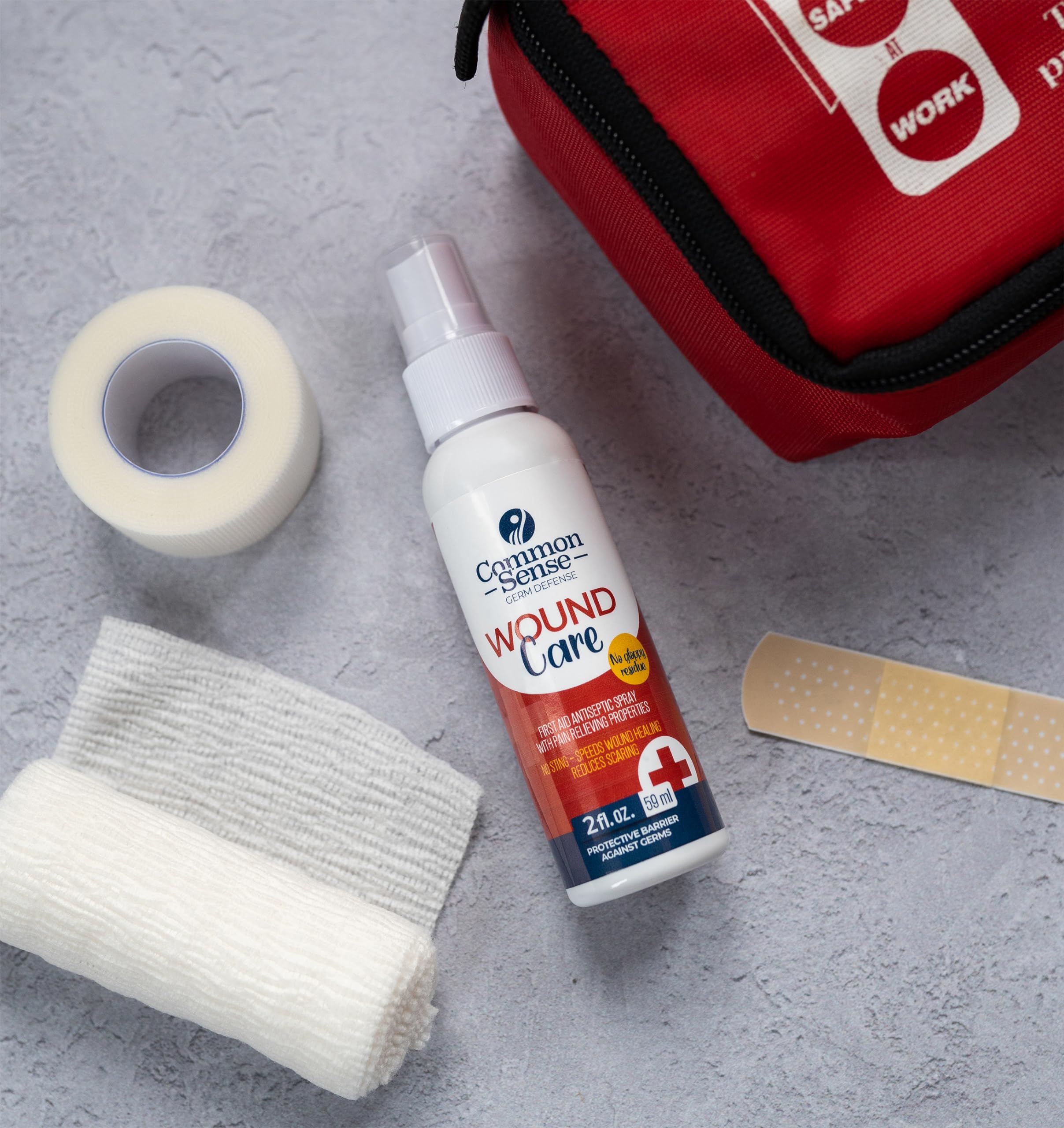 Common Sense Wound Care First Aid Antiseptic and Pain Relief Spray