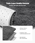 VEVOR Indoor Plush Area Rugs, 5 x 8 ft Soft Plush Carpet, Furry Shag Area Rugs for Living Room, Bedroom, Sunroom, Modern Home Decor Aesthetic, Non-Shedding, Non-Woven, Slip-Resistant, Dark Gray