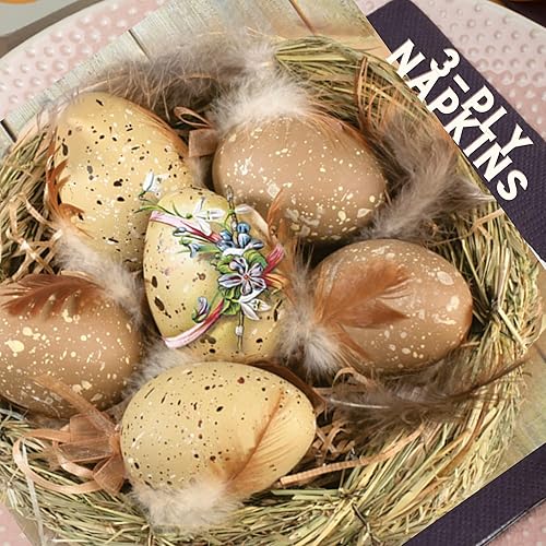 Miniatura 5 de Servilletas de papel de Pascua de 13 x 13 pulgadas, 20 unidades, servilletas de cóctel de cereza impresas de 3 capas para arte, cena y fiesta,